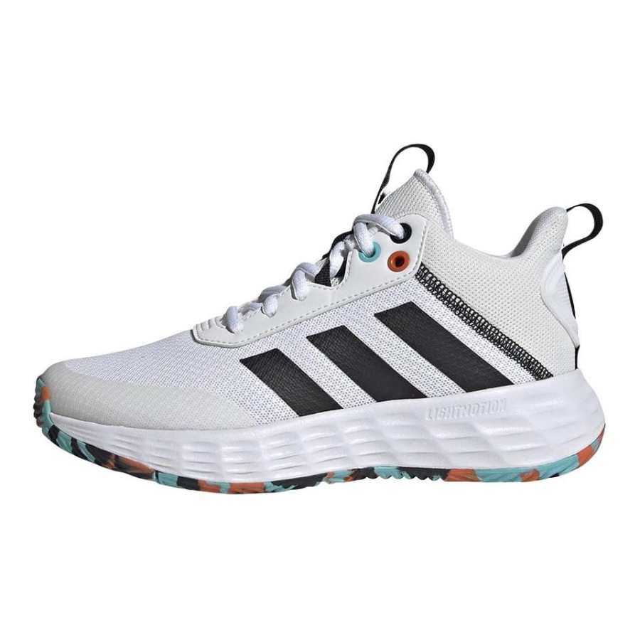 Adidas Adidas OwnTheGame 2.0 Slip Resistant Abrasion Resistant Mid top Performance Basketball Shoes White Black Kids'