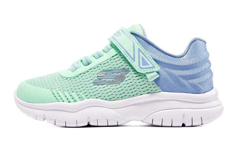Skechers Flex Blast Kids Lifestyle Shoes Green Blue Teenagers