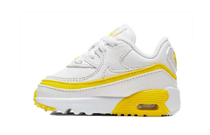 Nike UNDEFEATED x Nike Air Max 90 Cushioning Low top Toddler Shoes Yellow White Infant And Toddler