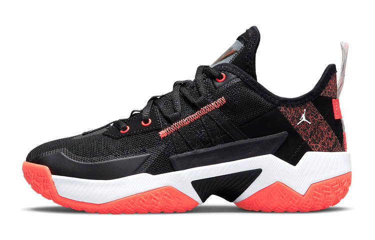 Jordan Jordan One Take 2 Slip Resistant Cushioning Abrasion Resistant Low top Basketball Shoes Black Red Unisex