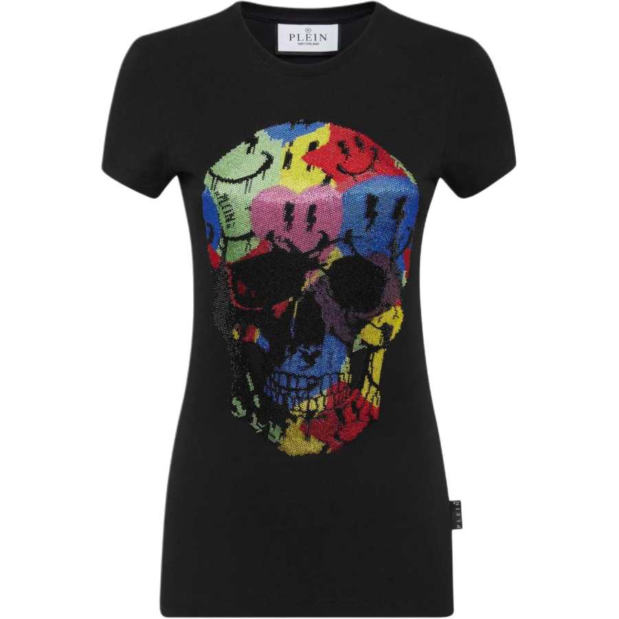 Philipp Plein skull-print rhinestones-embellishment T-shirt