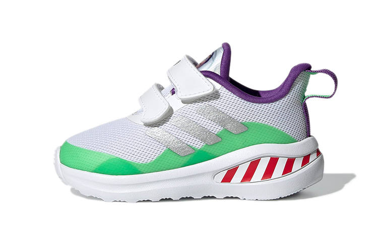 Adidas Disney x Adidas Fortarun Abrasion Resistant Low top Toddler Shoes White Green Infant And Toddler