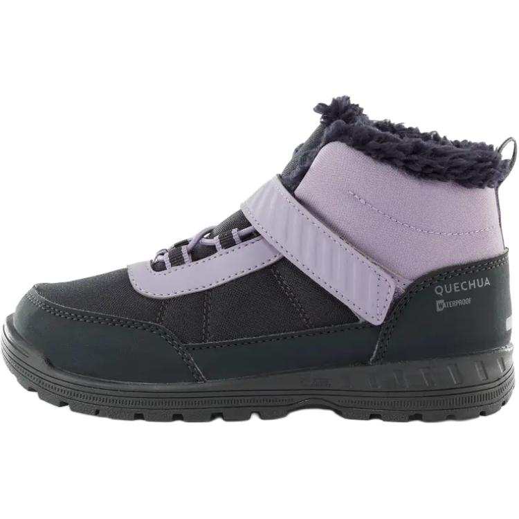 DECATHLON SH100 Slip Resistant Abrasion Resistant Slip Resistant Abrasion Resistant Kids' Boots Gray Purple Kids'