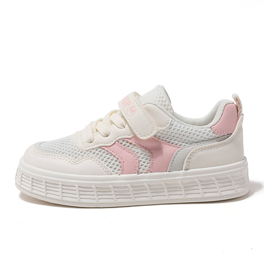 BIG WASP Slip Resistant Cushioning Waterproof Low top Skateboard Shoes Beige Pink Kids'