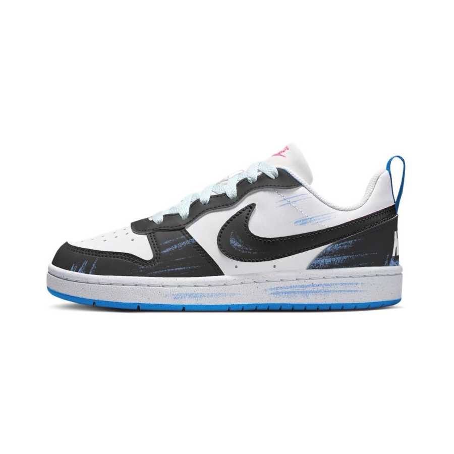 Nike Nike Court Borough Slip Resistant Abrasion Resistant Low top Kids' Skateboarding Shoes Black Teenagers
