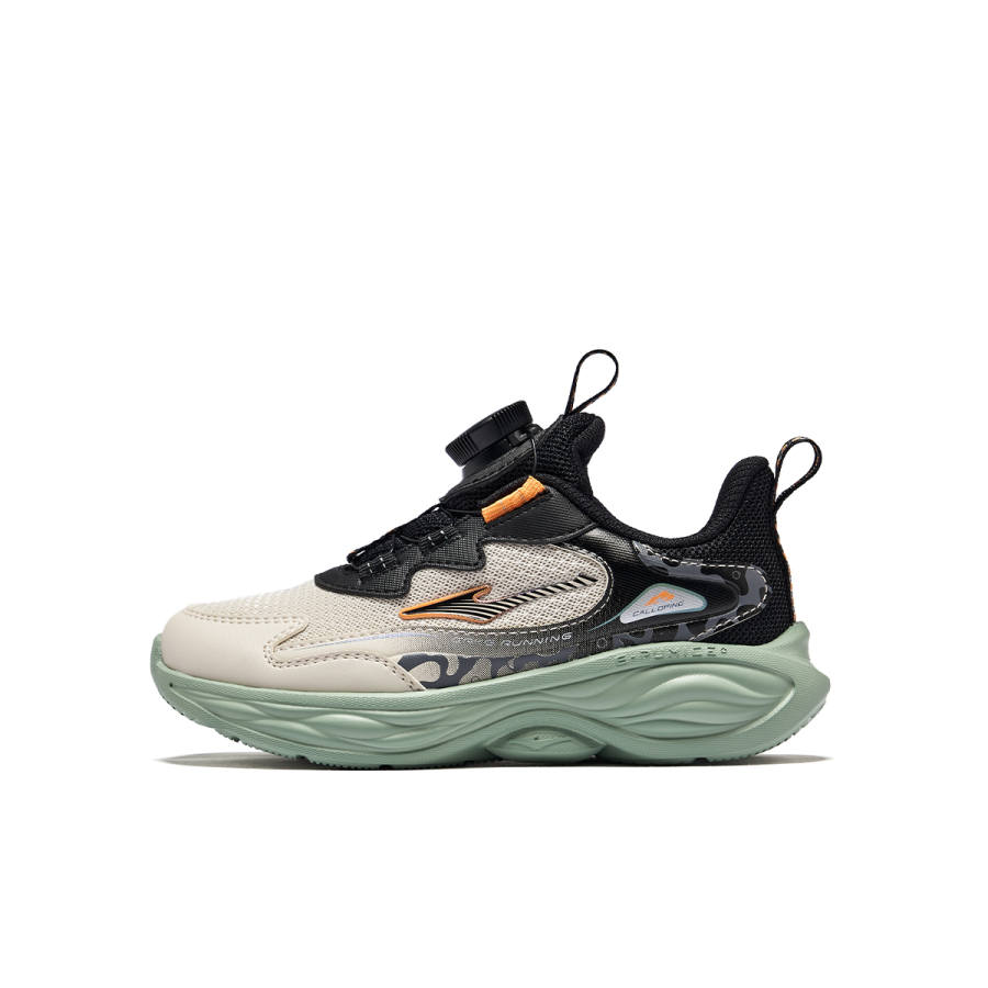 ERKE KIDS Lingyue 3 Synthetic Leather, Textile Low top Running Shoes Gray Black Teenagers