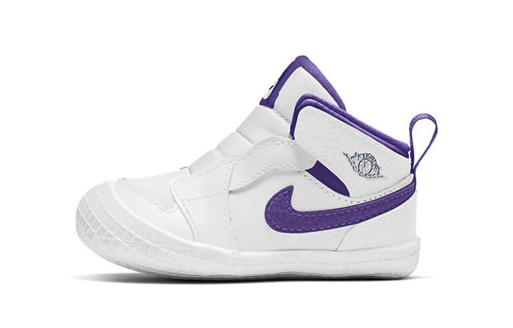 Jordan Jordan 1 Crib Bootie White Court Purple I
