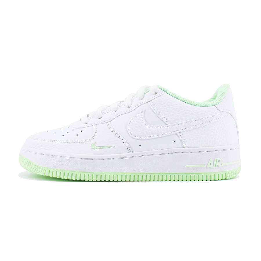 Nike Nike Air Force 1 Lv8 Green Forest Slip Resistant Abrasion Resistant Low top Kids' Skateboarding Shoes White Green