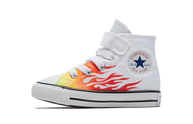 Converse Chuck Taylor All Star Archive Flames High top Casual Canvas Shoes White Infant And Toddler