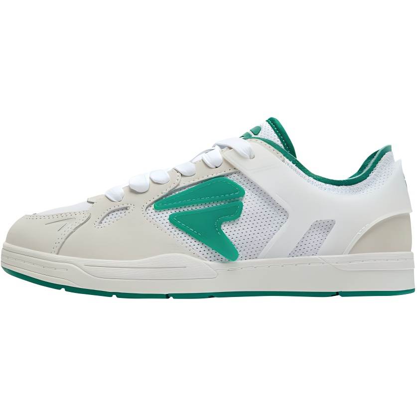 FILA KIDS CLAW Breathable Low top Kids' Skateboarding Shoes White/Alhambra Green Teenagers