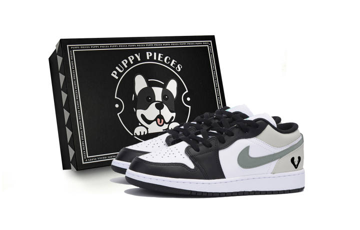 Jordan Jordan Air Jordan 1 Low top Kids' Skateboarding Shoes Black Gray Teenagers
