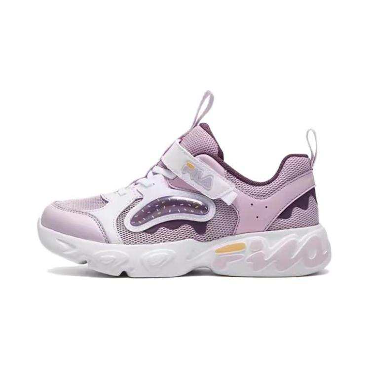 FILA KIDS Slip Resistant Abrasion Resistant Low top Kids' Running Shoes Purple Children Aged 3 7 Years Old