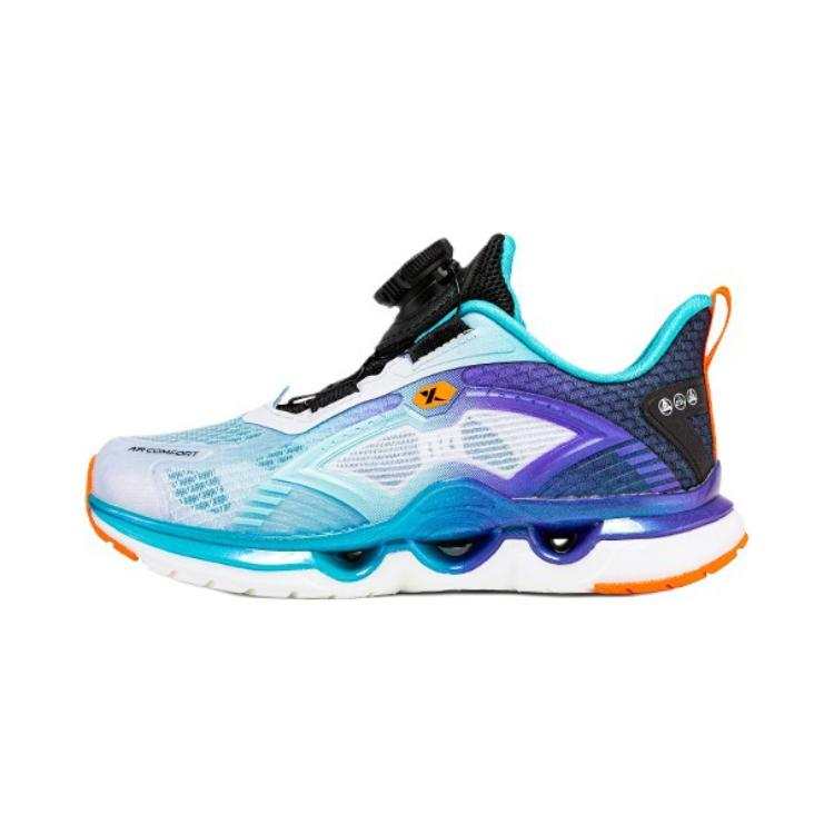 XTEP Breathable Mesh Slip Resistant Slip Resistant Low top Kids' Running Shoes Black Blue Children Aged 3 7 Years Old