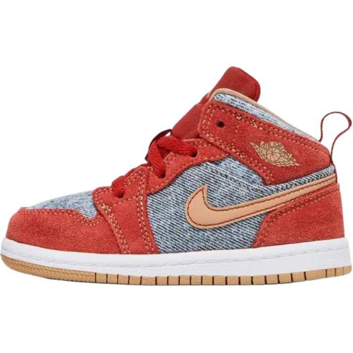 Jordan Jordan Air Jordan 1 Mid top Toddler Shoes Red Infant And Toddler