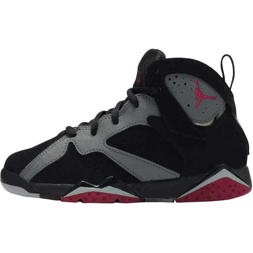 Jordan Jordan Air Jordan 7 Leather High top Basketball Shoes Black Kids'