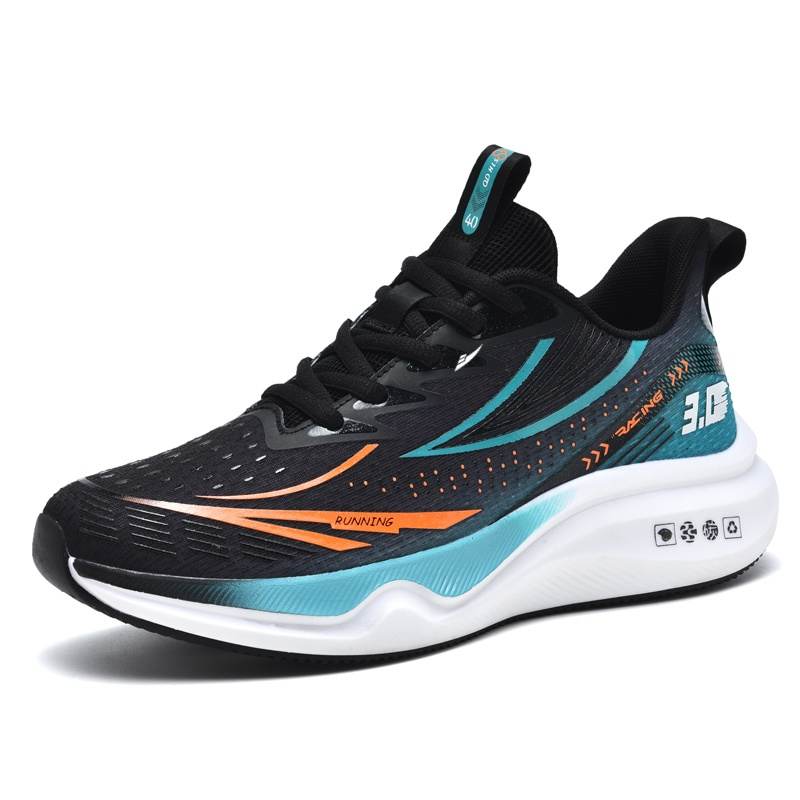 KUDING Slip Resistant, Abrasion Resistant, Breathable, Cushioned, Lightweight Running Shoes Men's