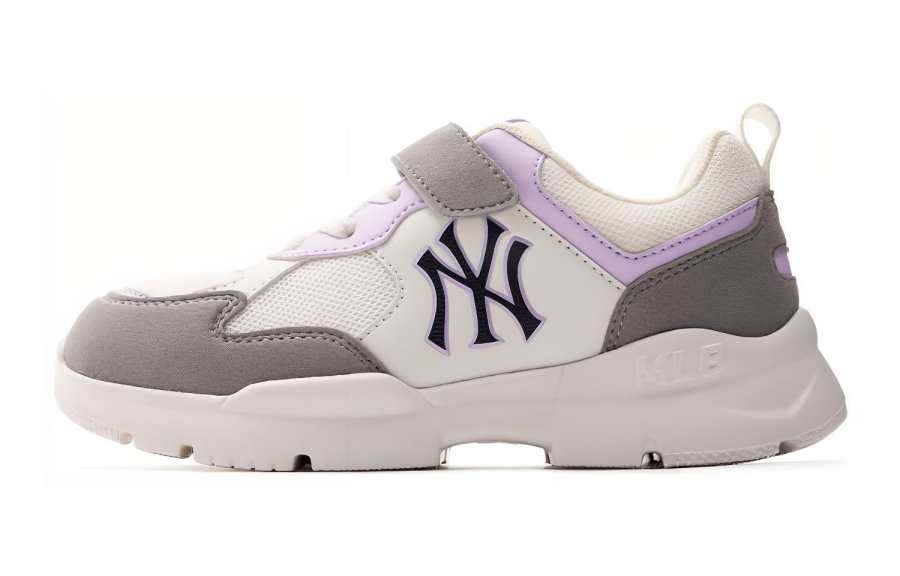 MLB Versatile Cushioning, Wear Resistant Low top Kids Lifestyle Shoes Beige Gray Purple Kids'