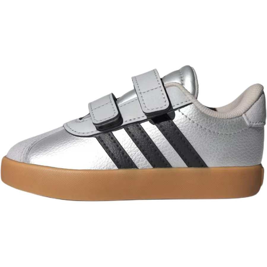 Adidas Adidas VL COURT 3.0 Low top Toddler Shoes Silver Black Infant And Toddler