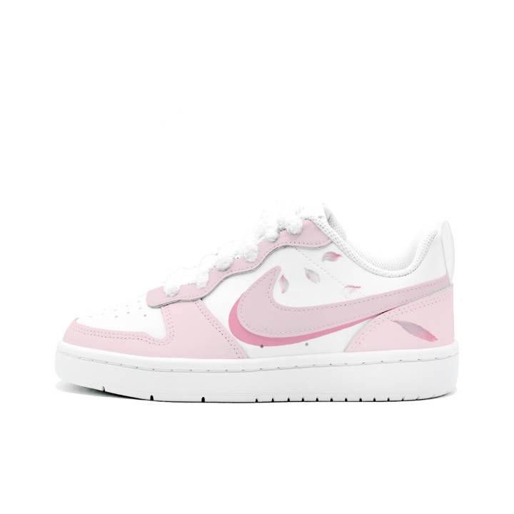 Nike Nike Court Borough 2 Cherry Blossom Pink Dance Leather Slip Resistant Cushioning Abrasion Resistant