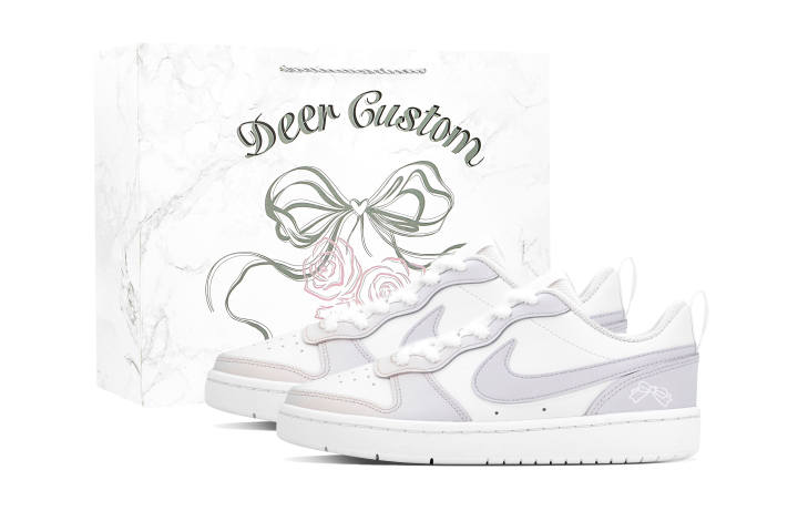 Nike Nike Court Borough DEER Dream Butterfly Journal Leather Slip Resistant Abrasion Resistant