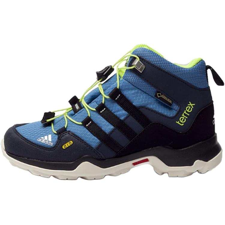 Adidas Adidas Terrex Mid GTX Slip Resistant Abrasion Resistant High top Kids' Outdoor Shoes Blue Black Kids'