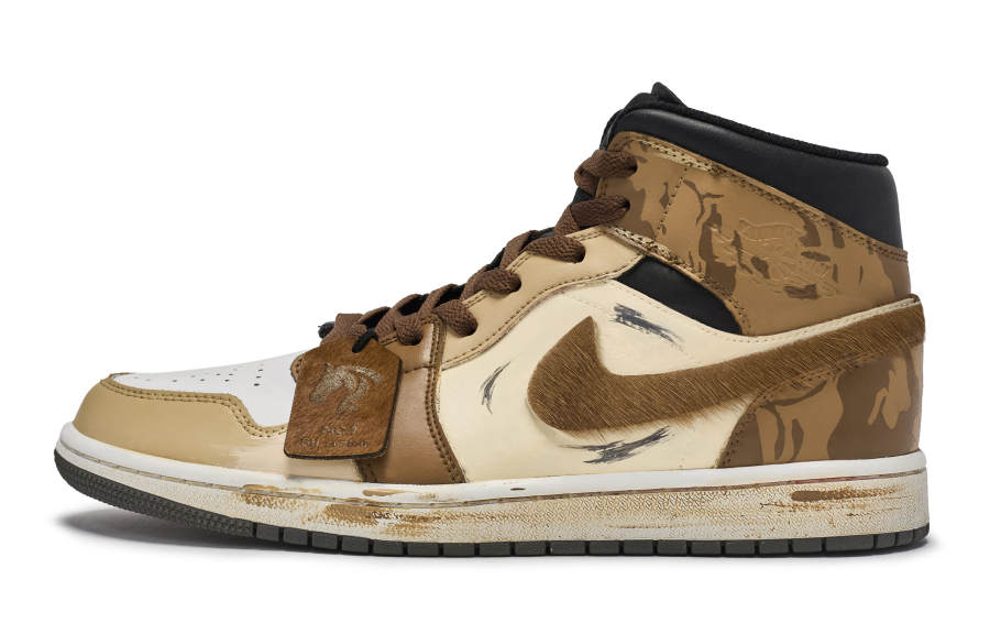 Jordan Jordan Air Jordan 1 Children's Basketball Shoes Brown White Black Teenagers