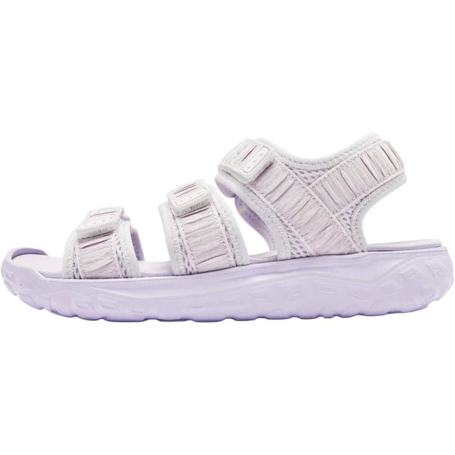 QIAODAN Synthetic Leather, Textile Low top Sandal Light Transparent Purple/Soft Gray Purple Teenagers