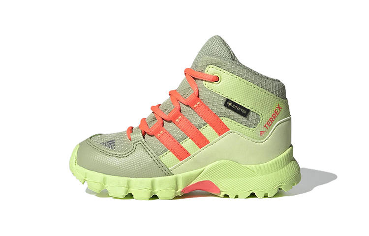 Adidas Adidas Terrex Mid GTX Slip Resistant Abrasion Resistant High top Toddler Shoes Bright Green Infant And Toddler