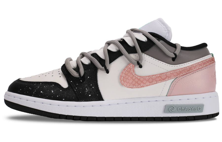 Jordan Jordan Air Jordan 1 Leather Cushioning, Wear Resistant Low top Children's Basketball Shoes Ivory White Teenagers