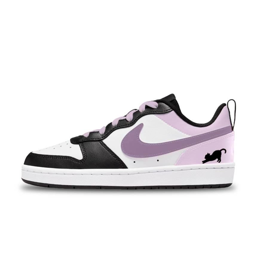 Nike Nike Court Borough Purple Spirit Cat Synthetic Leather Low top Kids' Skateboarding Shoes Purple Unisex
