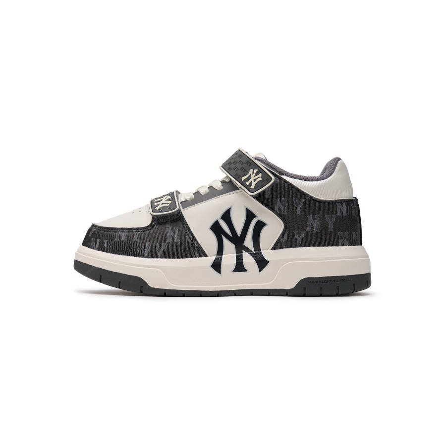 MLB KIDS Chunky Liner Mid top Kids Lifestyle Shoes Black White Kids'