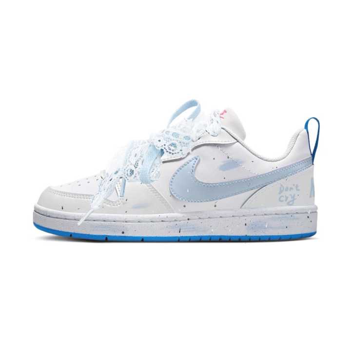 Nike Nike Court Borough Soothing Cold And Dampness With Moon Bath Synthetic Leather Slip Resistant Abrasion Resistant