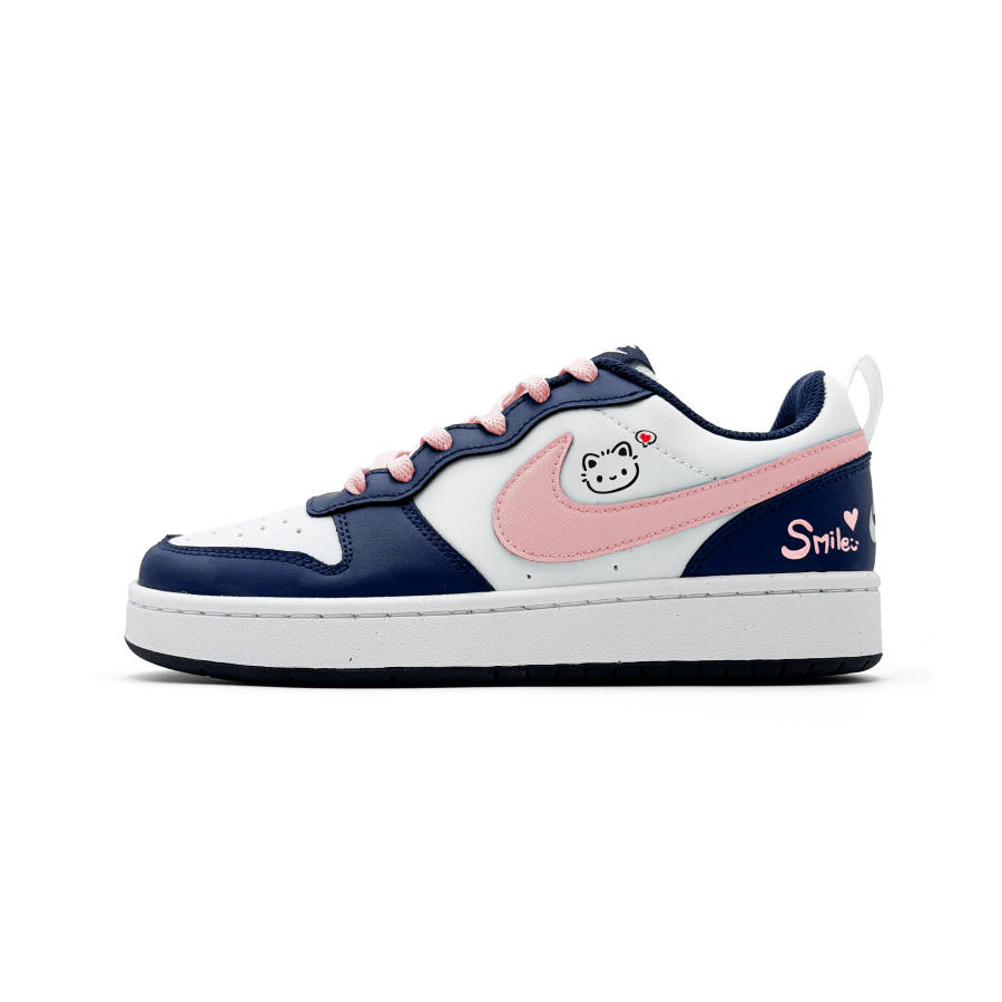 Nike Nike Court Borough Pink Meow Synthetic Leather Abrasion Resistant Slip Resistant Lightweight Cushioning
