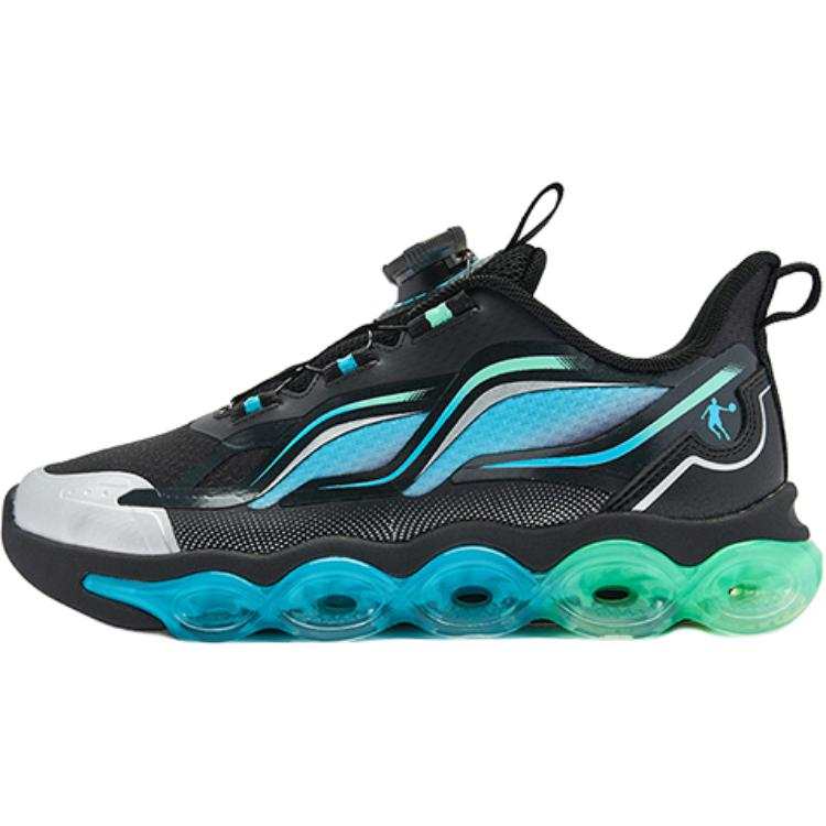 QIAODAN Low top Running Shoes Black/Smart Blue Teenagers