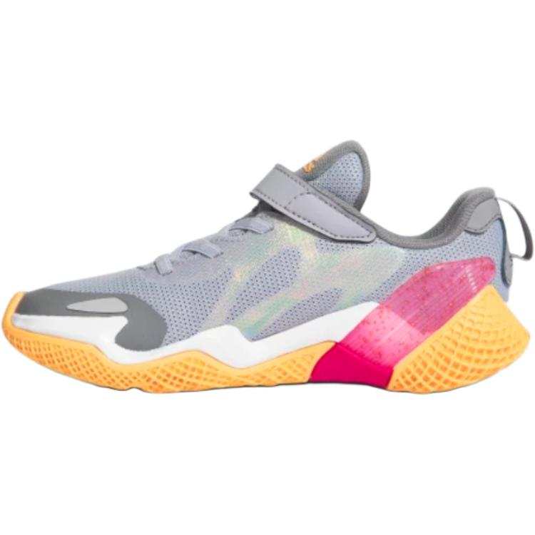 Adidas Adidas 4Uture Slip Resistant, Abrasion Resistant, Breathable Low top Kids' Running Shoes Gray Yellow Kids'