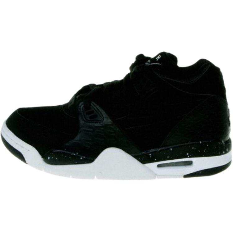 Nike Nike Air Flight 89 Slip Resistant Abrasion Resistant Mid top Children's Basketball Shoes Black Teenagers