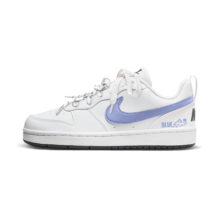 Nike Nike Court Borough Milk Blue Puppy Abrasion Resistant Abrasion Resistant Low top Kids' Skateboarding Shoes Blue White