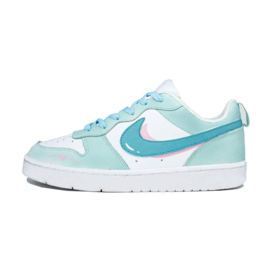 Nike Nike Court Borough Mint Sweetheart Leather Slip Resistant, Abrasion Resistant, Lightweight Cushioning Low top