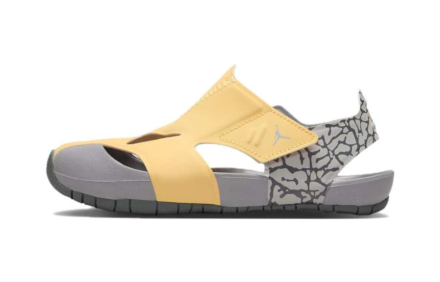 Jordan Jordan Flare Slip Resistant, Abrasion Resistant, Breathable Children's Sandals Yellow Gray Children Aged 3 7 Years Old