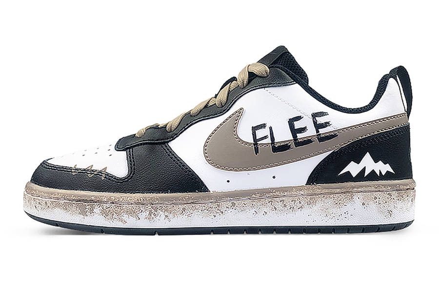 Nike Nike Court Borough Low 2 Low top Kids' Skateboarding Shoes White Black Brown Teenagers