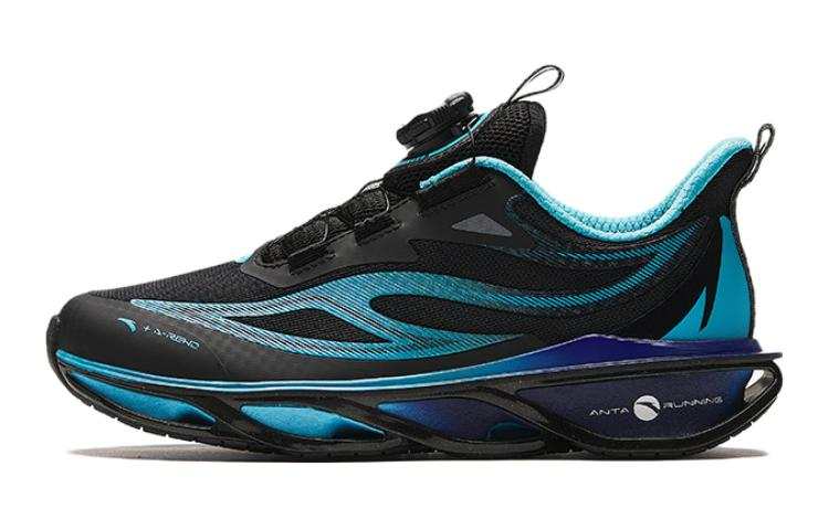 Antakids Synthetic Leather, Textile Comfortable Cushioning, Wear Resistant Low top Running Shoes Blue Black Unisex