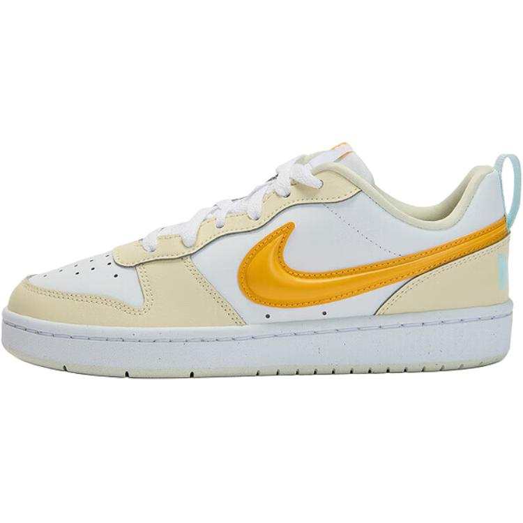 Nike Nike Court Borough Low top Skateboard Shoes White Orange Unisex