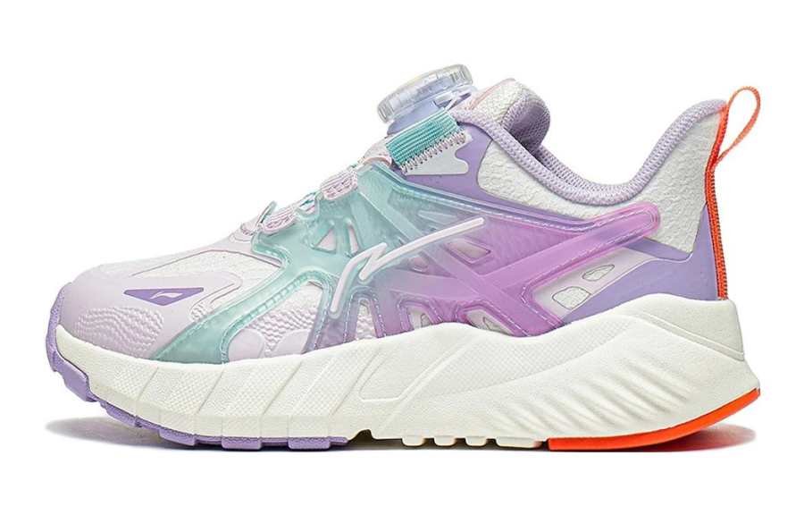 Li-Ning YOUNG Li Ning YOUNG Flash Shadow V6 Comfortable Cushioning, Wear Resistant Low top Kids' Running Shoes Purple White Kids'