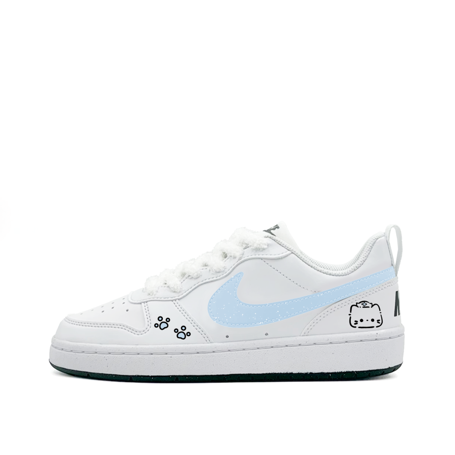 Nike Nike Court Borough Maris Sal Kitten, Cute, Minimalist Style, Versatile, Fashion, Individual Trendy Synthetic Leather