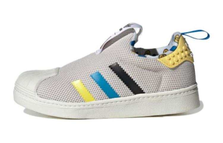 Adidas Originals x LEGO SUPERSTAR 360 Comfortable Slip Resistant Abrasion Resistant Low top Kids' Skateboarding Shoes
