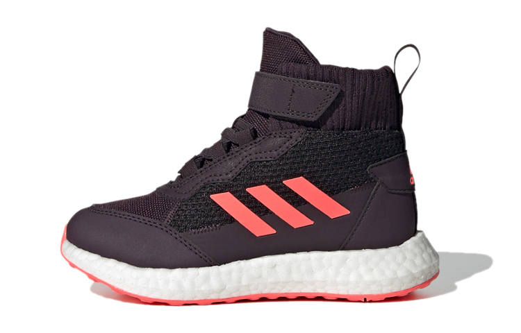 Adidas Adidas BTW El K Athleisure Abrasion Resistant Breathable High top Kids' Running Shoes Purple Pink Kids'