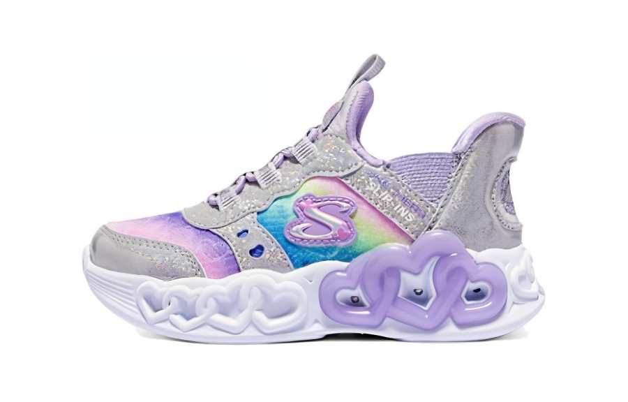 Skechers Hands Free Slip Ins Anti Kick Anti kick Low top Toddler Shoes Silver Purple Infant And Toddler