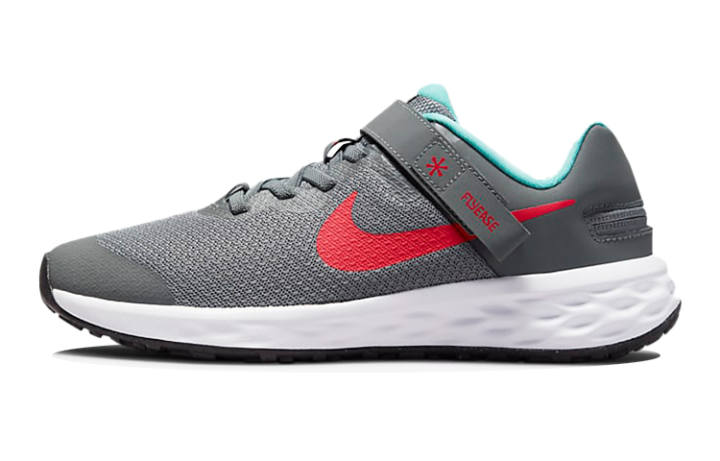 Nike Nike Revolution 6 FlyEase Smoke Grey Siren Red GS