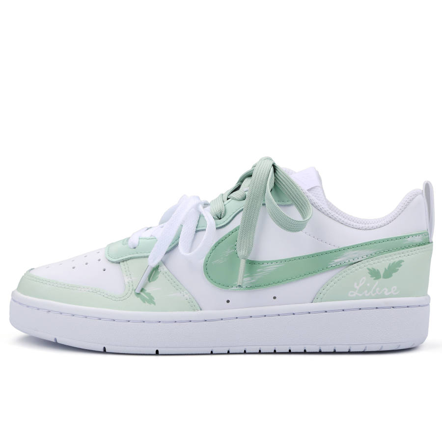 Nike Nike Court Borough Cool Mint Slip Resistant Abrasion Resistant Low top Kids' Skateboarding Shoes Green Teenagers