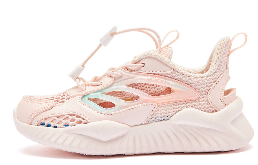 QIAODAN Breathable Lightweight Breathable And Lightweight Kids Lifestyle Shoes Pink Children Aged 3 7 Years Old